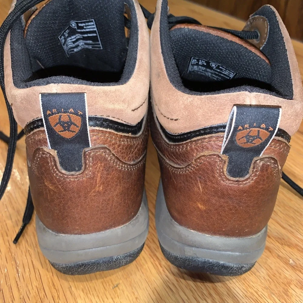 Vintage Ariat ATS Work Boots Mens‎ US 9.5B Leather Upper Lace Up 31450